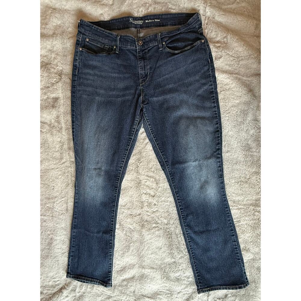 Signature by Levi Strauss Men’s Straight Leg Jeans W34 L32 Dark Wash Denim